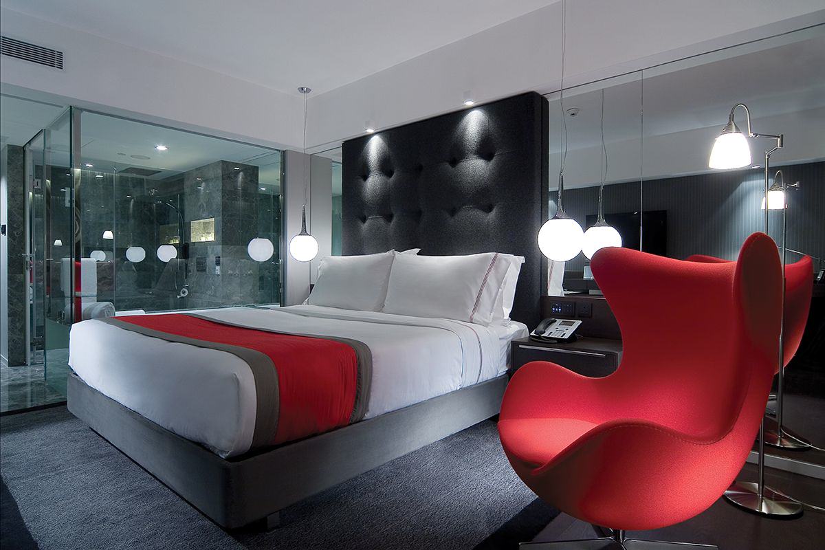 غرفة نوم جديدة مودرن أحمر 2015 Baitidesain